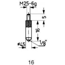 Calibre de medición acero tipo 16/16,0mm KÄFER FOR-201374 | CALIBRE DE MEDIDICON 0