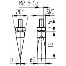 Calibre de medición MD tipo 20/ 5.0mm KÄFER FOR-213736 | CALIBRE DE MEDIDICON 0