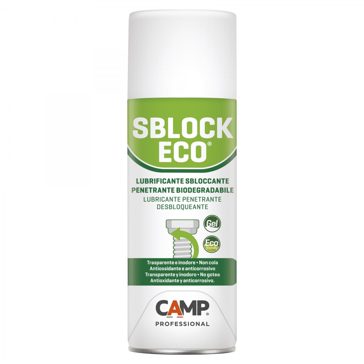Super lubrificante desbloqueante biodegradable en gel SBLOCK ECO CAM-1142-400 | QUÍMICOS