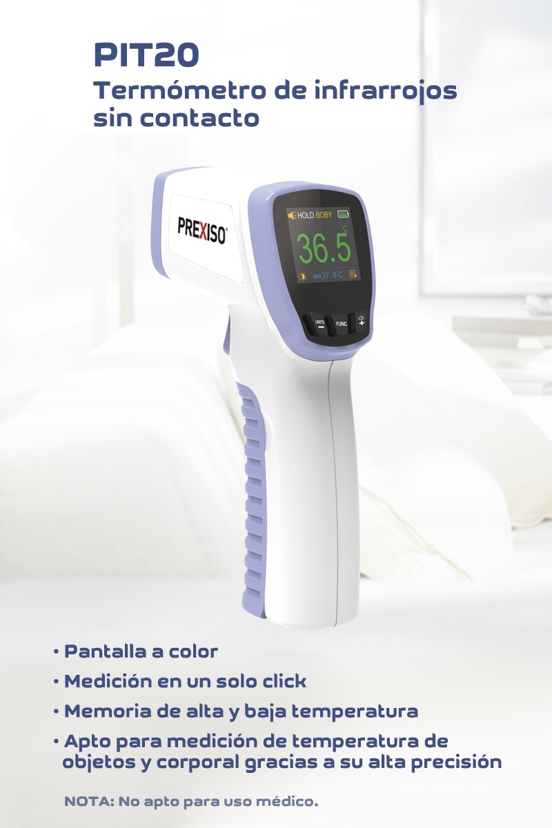 Termómetro infrarrojos para medir la temperatura sin contacto PIT20 PRE-PIT20 | TERMÓMETROS
