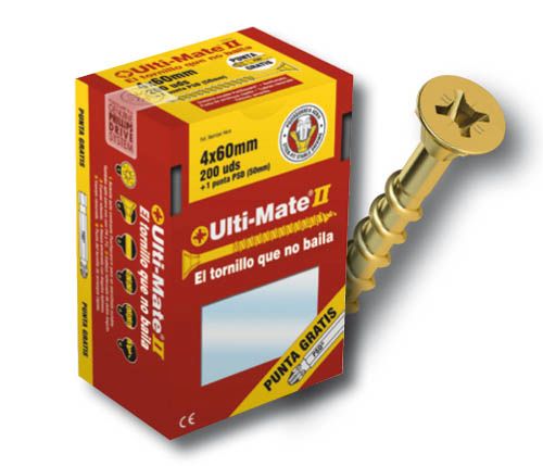 Tornillo de alto rendimiento Ulti-Mate II bicromatado en caja XL - MADERA ULT-S25012 | TORNILLERÍA